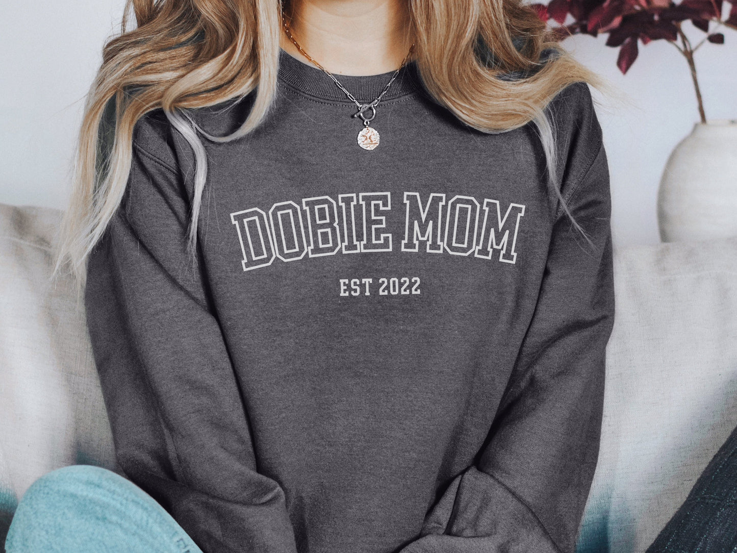Personalized doberman dog mom sweatshirt