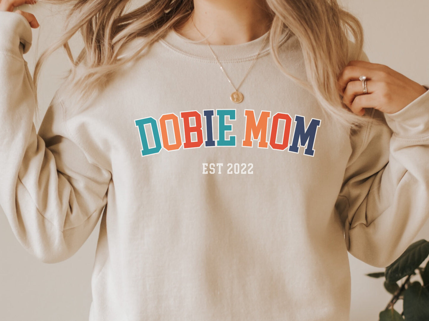 Personalized doberman dog mom sweatshirt