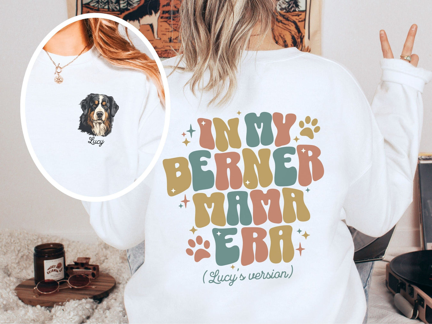 In my era Personalized Bernese Mountain Dog Mom Sweatshirt