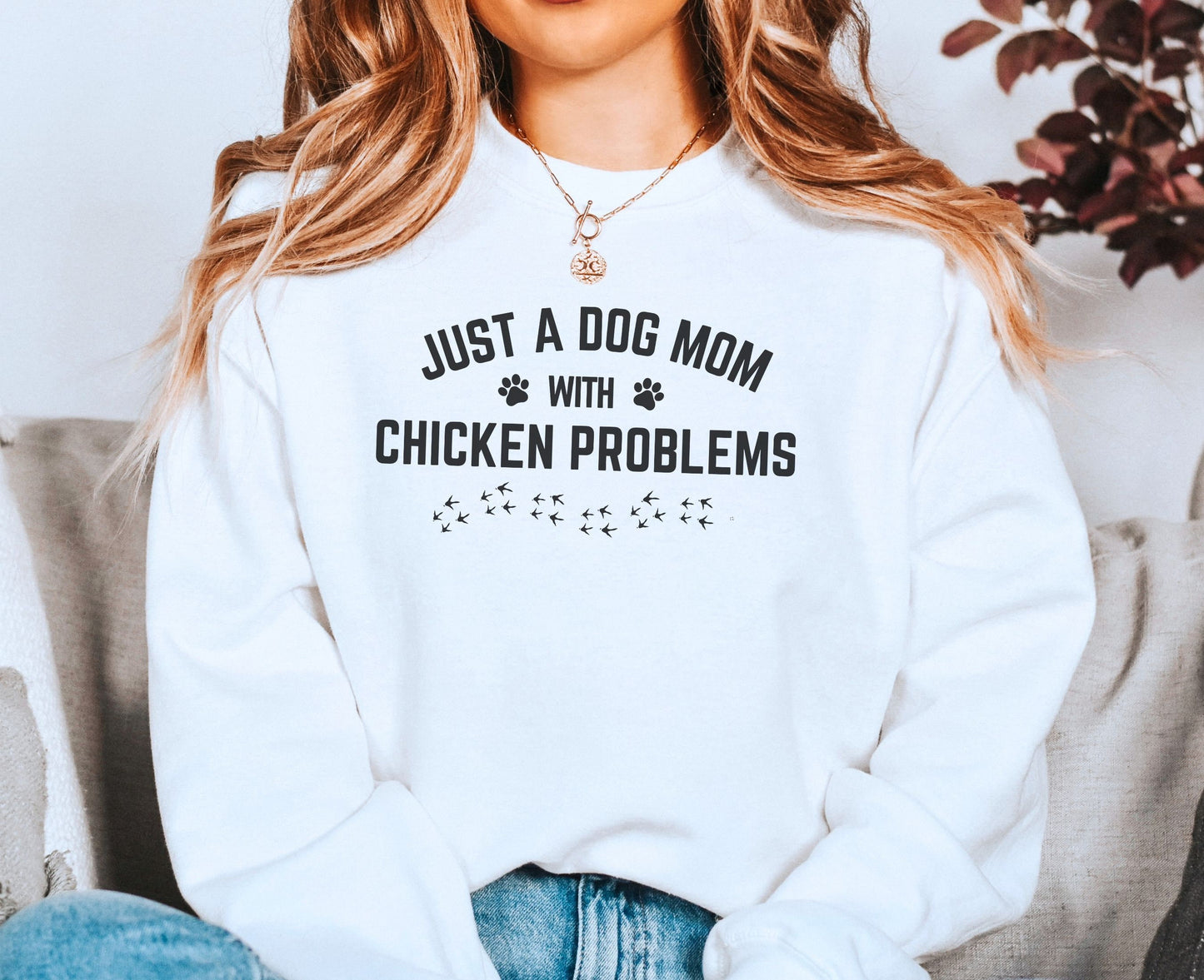 Funny Chicken and Dog Mom Sweatshirt