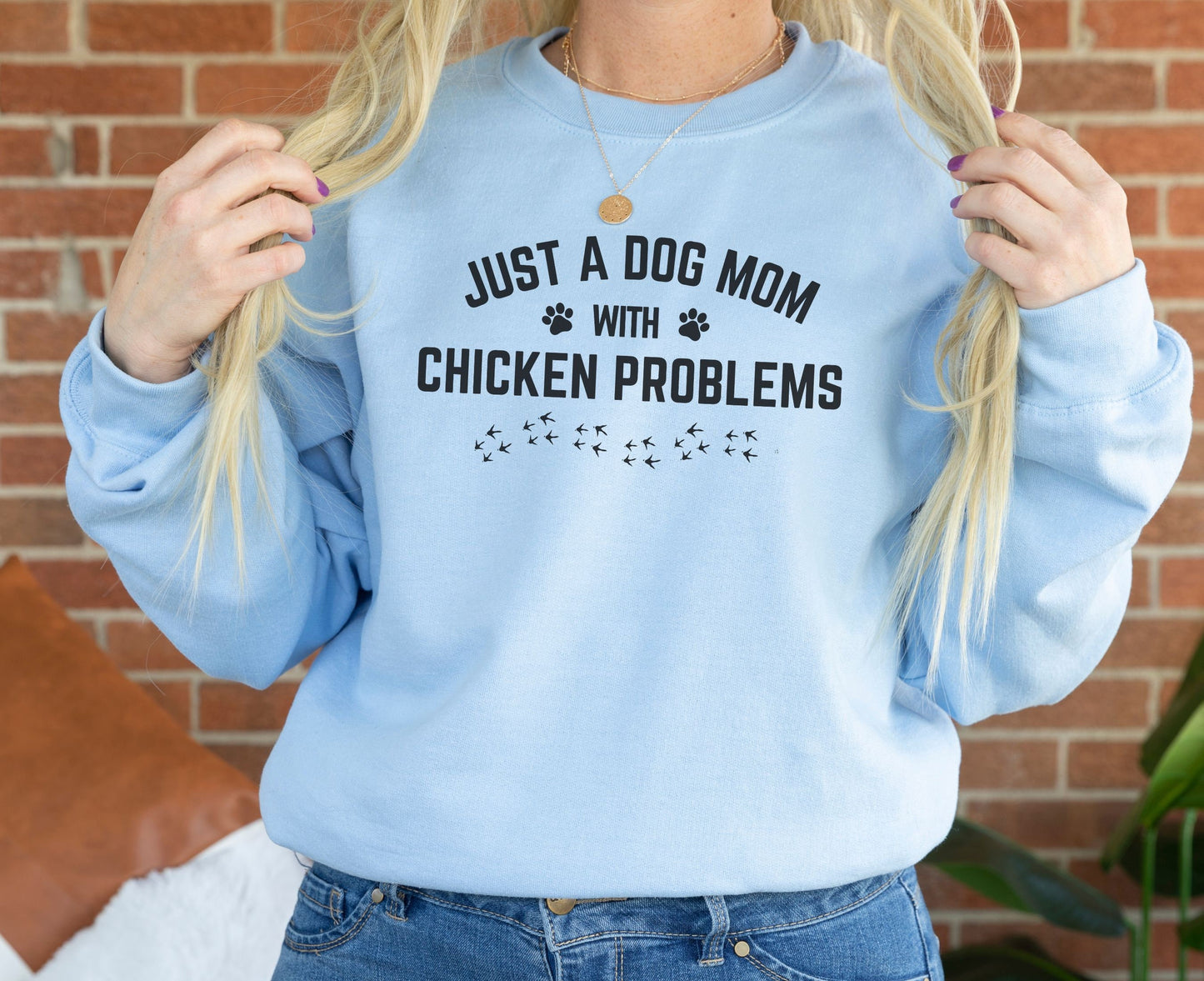 Funny Chicken and Dog Mom Sweatshirt