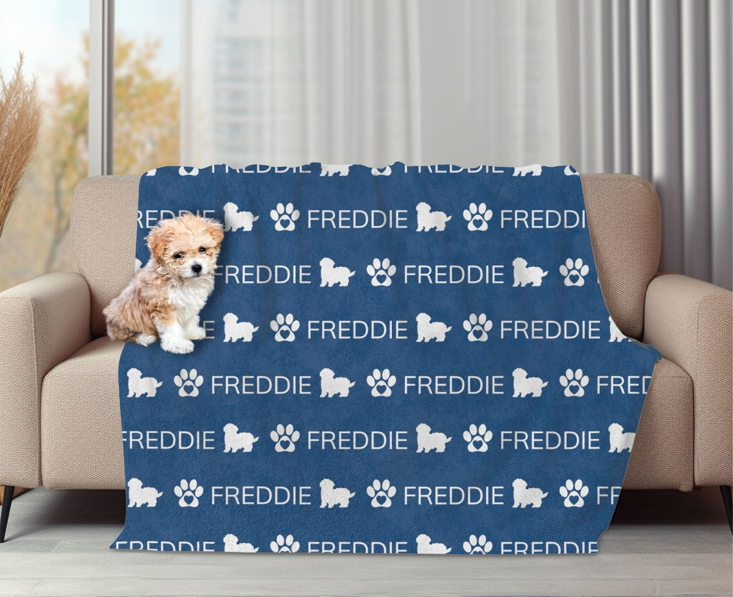 Personalized Maltipoo Dog Blanket