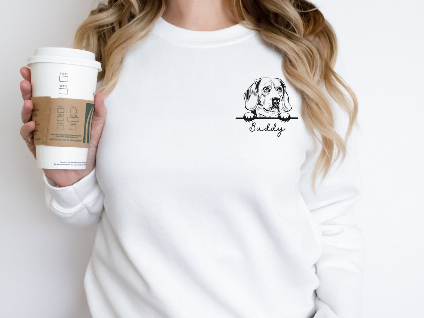 Personalized Beagle Dog Face Sweatshirt