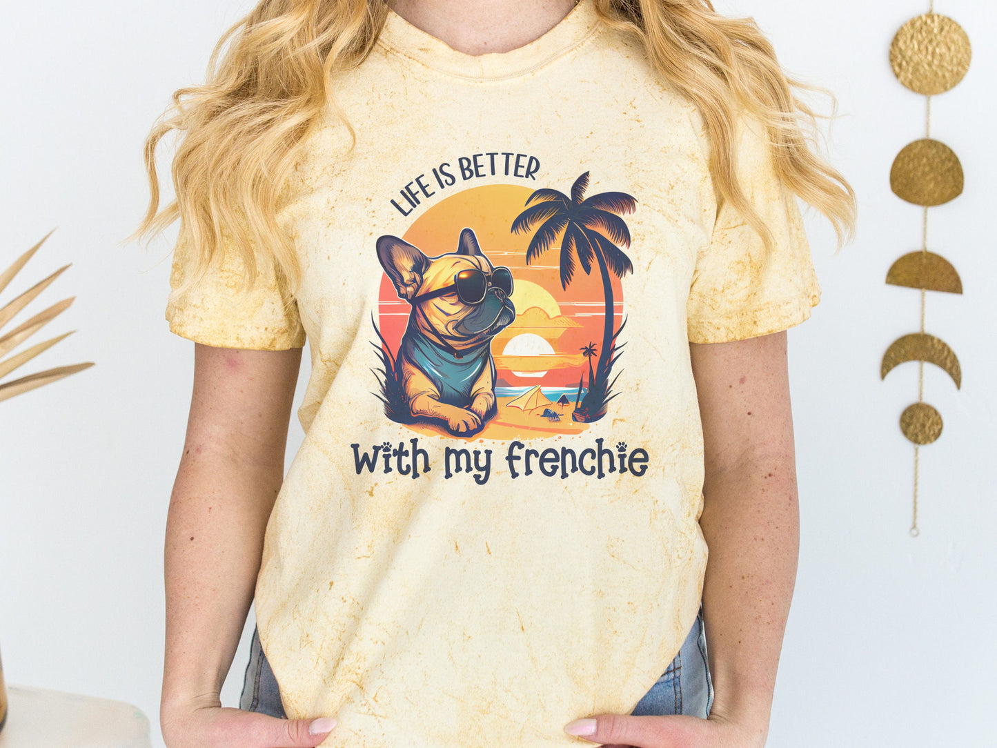 Retro French Bulldog Comfort Colors Shirt