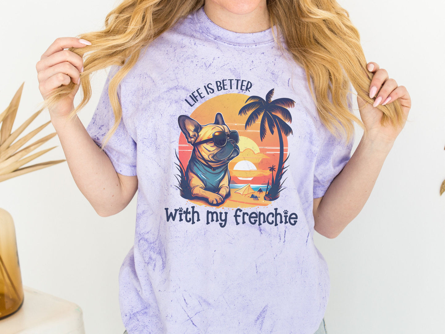 Retro French Bulldog Comfort Colors Shirt